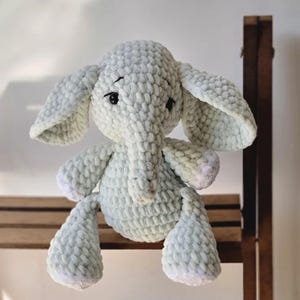 Crochet Elephant Pattern PDF, Adorable Amigurumi Tutorial, Digital Plush Toy Pattern, Holiday Gift for Children