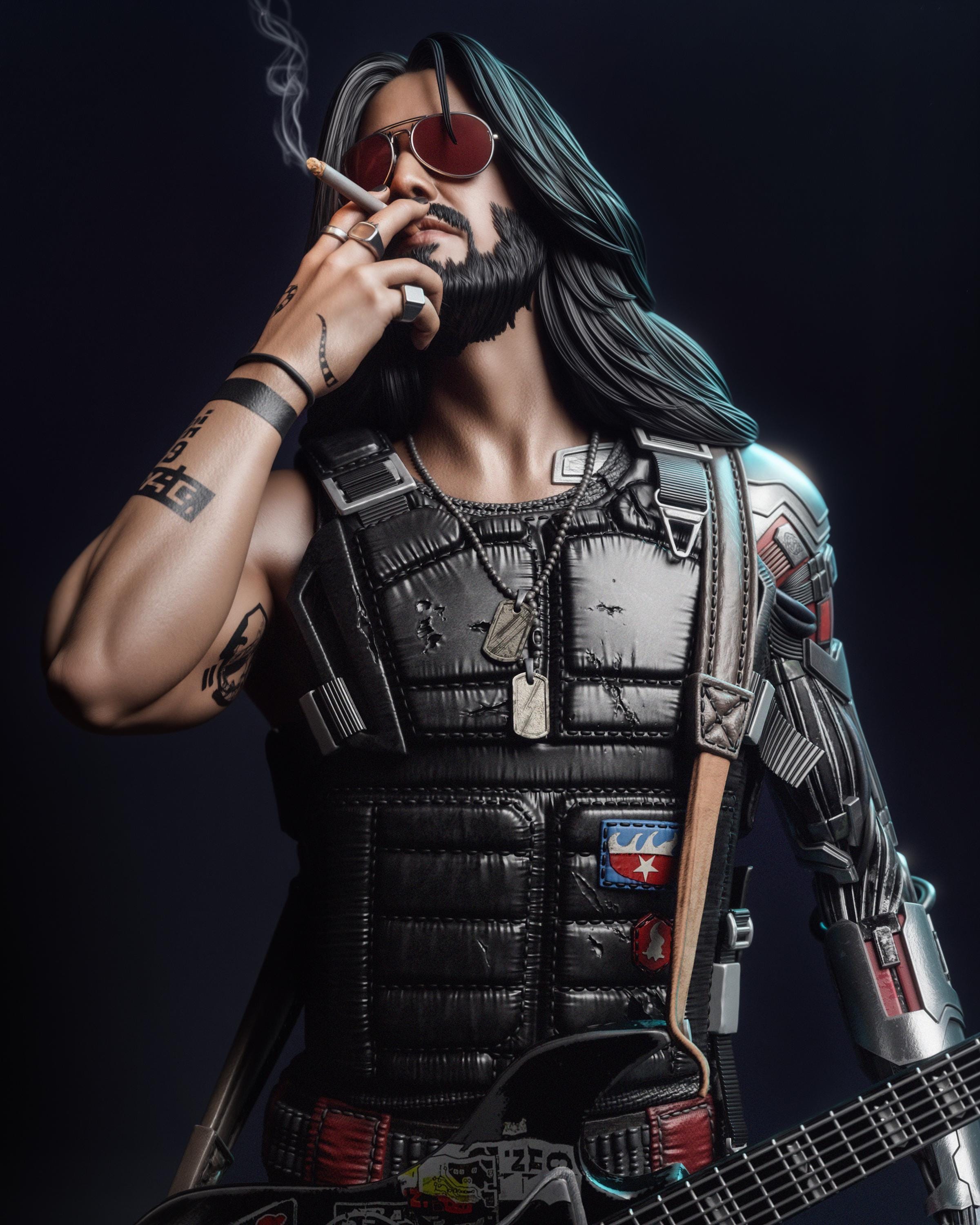 Johnny Silverhand (Cyberpunk 2077) – Resin Figure – 1/8
