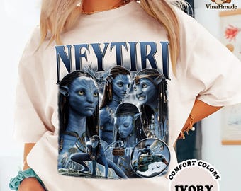 Avatar Neytiri Comfort Color T-Shirt, Avatar Fire And Ash Homage Movie Shirt, Jake Sully Boyfriend Girlfriend Gift