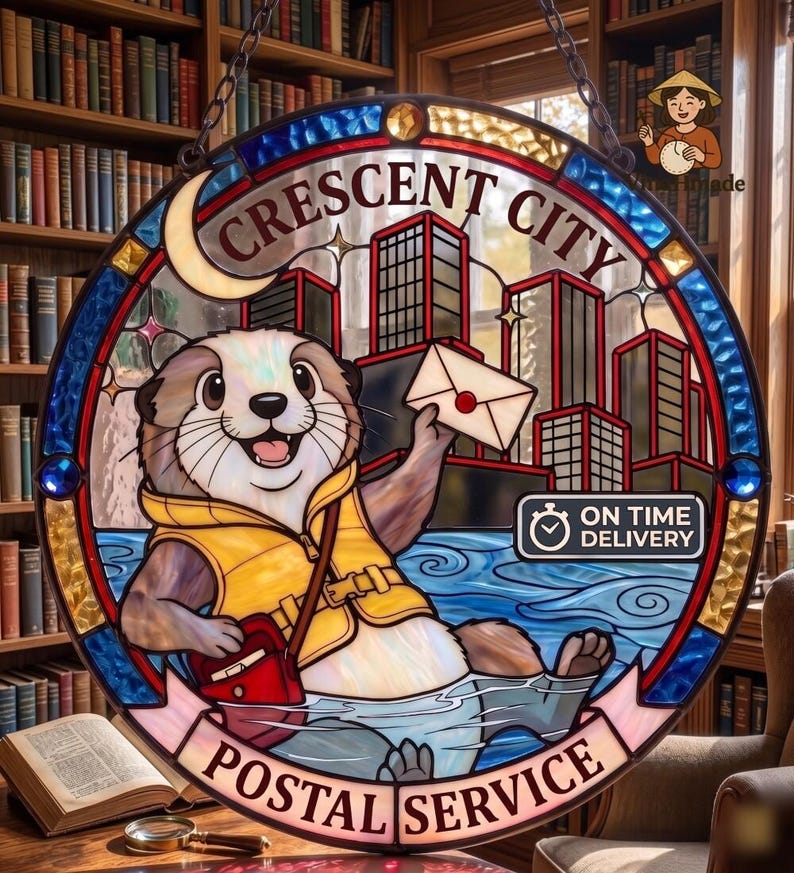 Crescent City Suncatcher, Postal Service Crescent City Merch, Sarah J Maas Merch, Bookish Merch, Bryce Quinlan Ruhn Danaan Hunt Athalar image 3