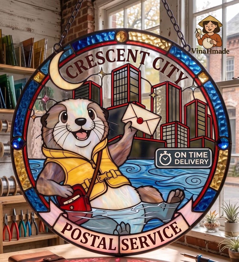 Crescent City Suncatcher, Postal Service Crescent City Merch, Sarah J Maas Merch, Bookish Merch, Bryce Quinlan Ruhn Danaan Hunt Athalar image 2