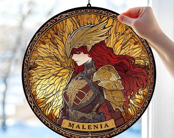 Malenia Glass Suncatcher, Elden Ring Acrylic Suncatcher, Dark Souls Classic Bonfire Merch, Artorias the Abysswalker, Gamer Gift