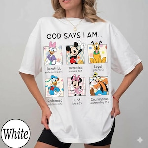 Camiseta de Disney Mickey y sus amigos, Camiseta God Say I Am, Camiseta de Mickey Mouse, Camiseta de viaje familiar de Disney, Camiseta de vacaciones de Disney