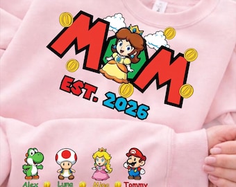 Personalized Super Mom Daisy Shirt, Super Mommio Shirt, Mom Shirt, Super Mom Shirt, Mom Gamer Shirt, Mother's Day Mommio Shirt, Mario Family