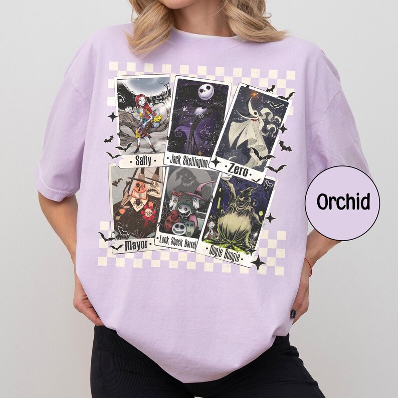 The Nightmare Before Christmas Nightmare Characters Comfort Shirt, , Disney Halloween Shirt, Spooky Season Shirt, Halloween Party image 4