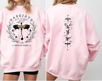 Basgiath War College 2-Sided Sweatshirt, Fourth Wing Xaden Riorson, Violet Sorrengail Fantasy Book, The Empyrean Series, Bookfan Gift