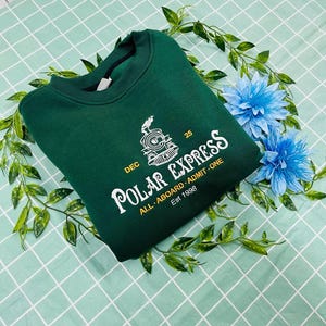 Polar Express Christmas Sweatshirt, Christmas Embroidered Sweatshirt, Polar Express Crewneck, Vintage Christmas Crewneck, Gift for Christmas