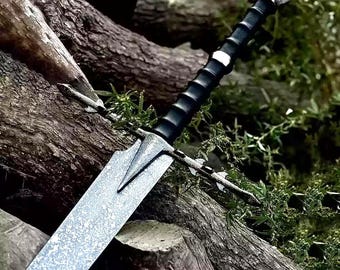 Réplica de espada Ringwraith hecha a mano, espada Nazgûl / espada medieval de fantasía para cosplay, exhibición de pared, regalo para él, regalos personalizados para él