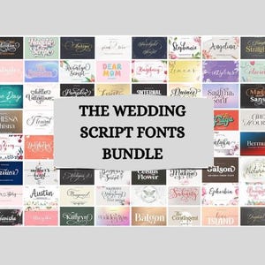 Wedding Font Bundle | Handwritten Script Fonts for Canva & Invitations | Elegant Calligraphy | Instant Download