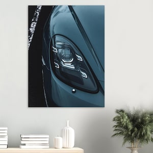 Poster fotografico di un'auto Porsche blu - Decorazione murale di lusso