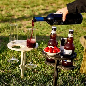 Rustikt hopfällbart campingbord