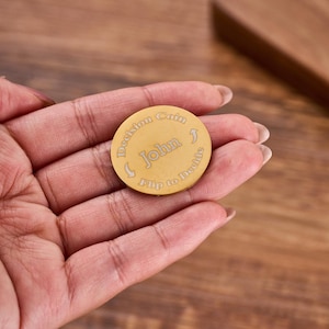 Personalized Engraved Steel Coin, Decision Coin, Couples Flip Coin, Gifts for Him, Anniversary Gift, Birthday Gift, Gifts for Her.