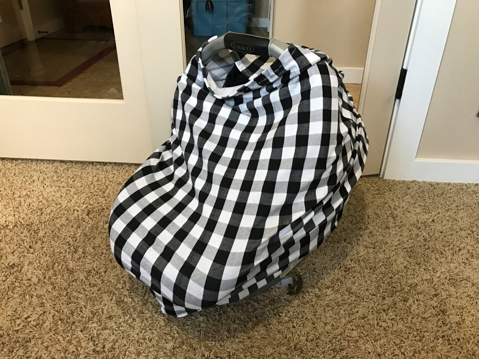 3 in 1 Stretchy Nursing/car Seat Cover Buffalo Plaid Stretchy Etsy