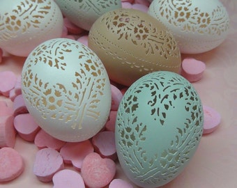 Hand-carved Victorian Lace Egg: An Anytime Valentine - Made to Order