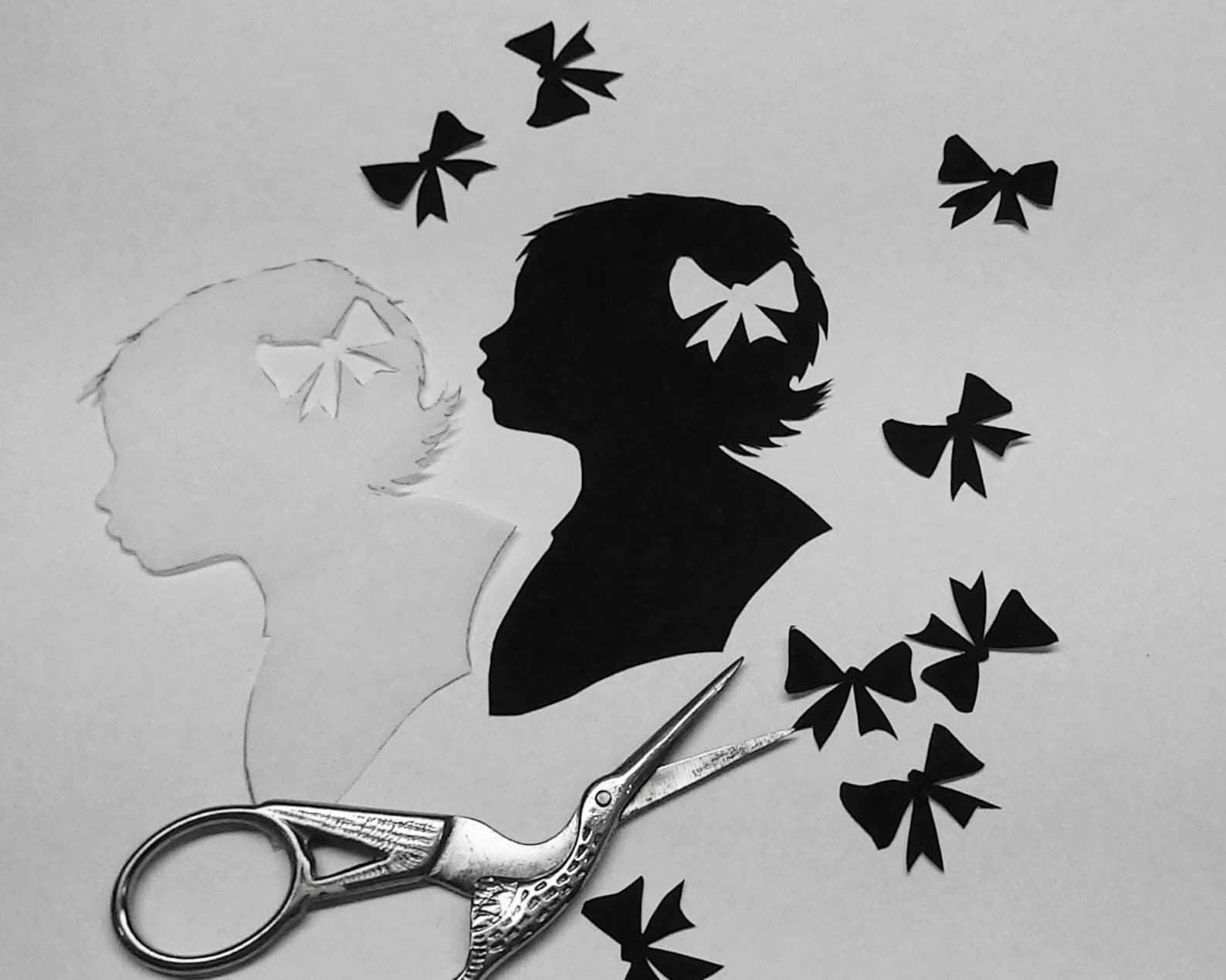 Custom Hand Cut Silhouette Portrait Create an Heirloom Etsy