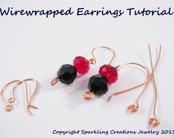 Wire Wrapped Earrings Jewelry Making Tutorial (Beginner Level)