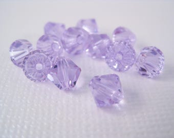 6mm Violet Swarovski Crystal Bicone Beads (Package of 12) June Birthstone