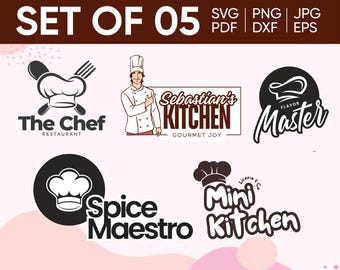 Chef Logo SVG | Chef Design PNG | Cooking Tools SVG | Chef Clipart | Kitchen Digital Art