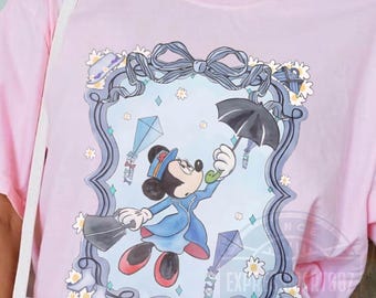 Walt Disney Mary Poppins Minnie Paper Doll With a Magic Tote Bag Cosplay Png, Practically Perfect In Every Way Png, WDW Trip Gift