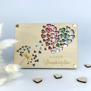 Personalisierte Geschenkkarte | Geldgeschenk aus Holz | "Kleiner Wunscherfüller" | Geburtstag | Taufe | Kommunion | Konfirmation | Hochzeit
