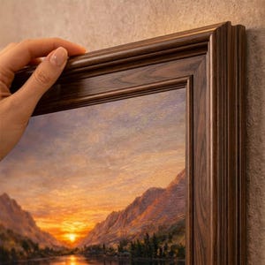 Walnut Luxury TV Frame for Samsung The Frame TV, Turn Your TV into Wall Art, Custom Wooden Frame, Fits All TVs  B185BC