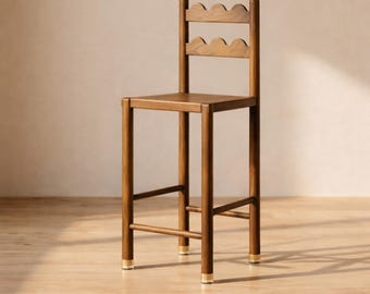 Wooden Kitchen Stool – Rustic Farmhouse Counter Height Kitchen Island Chair C1011VZ