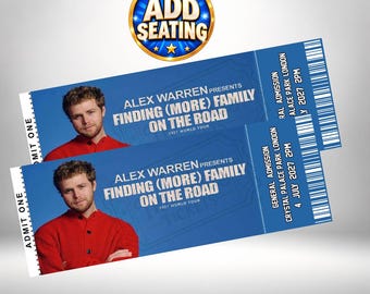 Alex Warren Concert Ticket Gift | Finding Family Tour 2027 | Personalised Souvenir