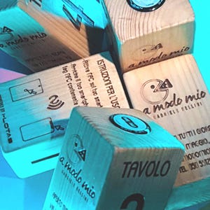 Porta Menu NFC in Legno Personalizzabili | Eleganza Artigianale e Tecnologia Contactless | Supporto Digitale per Ristoranti