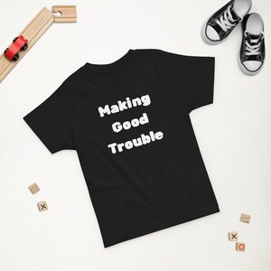 Making Good Trouble Kid Shirt, Activist Graphic Tee, Social Justice T-Shirt, John Lewis Quote Tee, Kid Protest Shirt