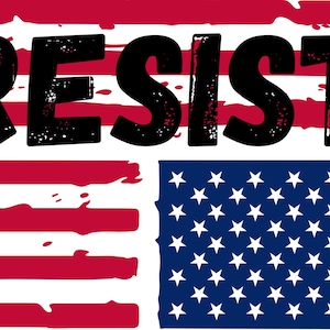 RESIST Printable Protest Sign (3 sizes), Printable Protest Poster, Anti Trump Sign, No Kings Protest Sign, Digital Protest Sign, Resist Sign