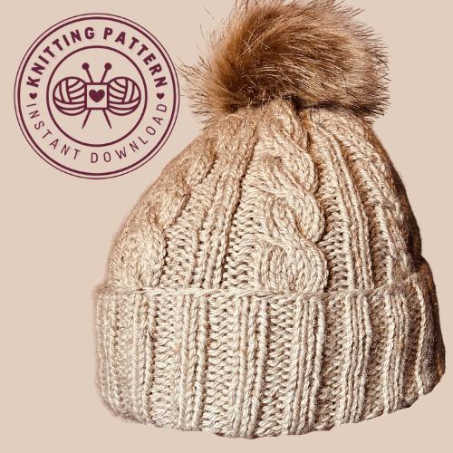 Cable Beanie Knitting Pattern – PDF Winter Hat - Etsy