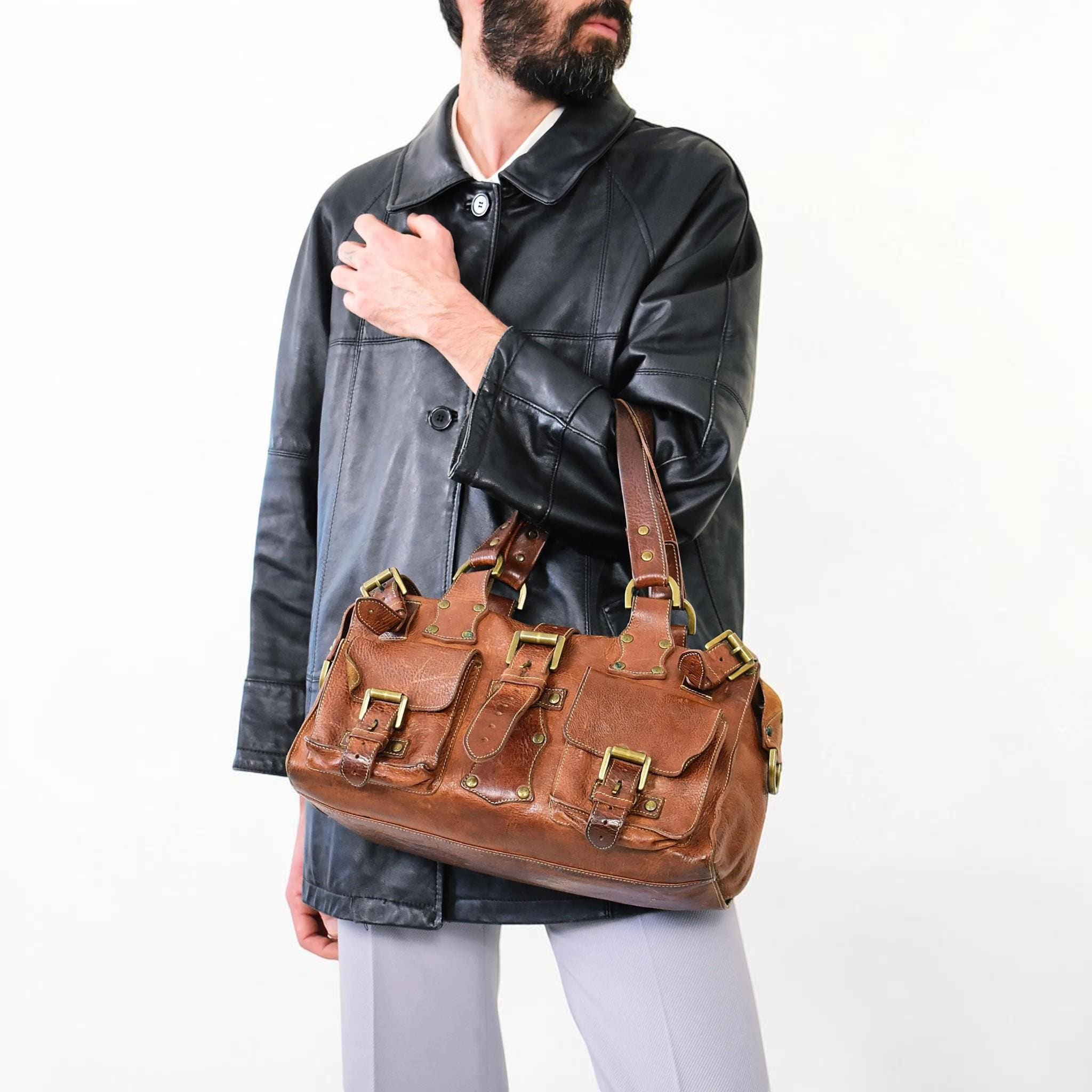Mulberry Roxanne Oak Darwin Leather Bag: 2003 Pre-medal Edition