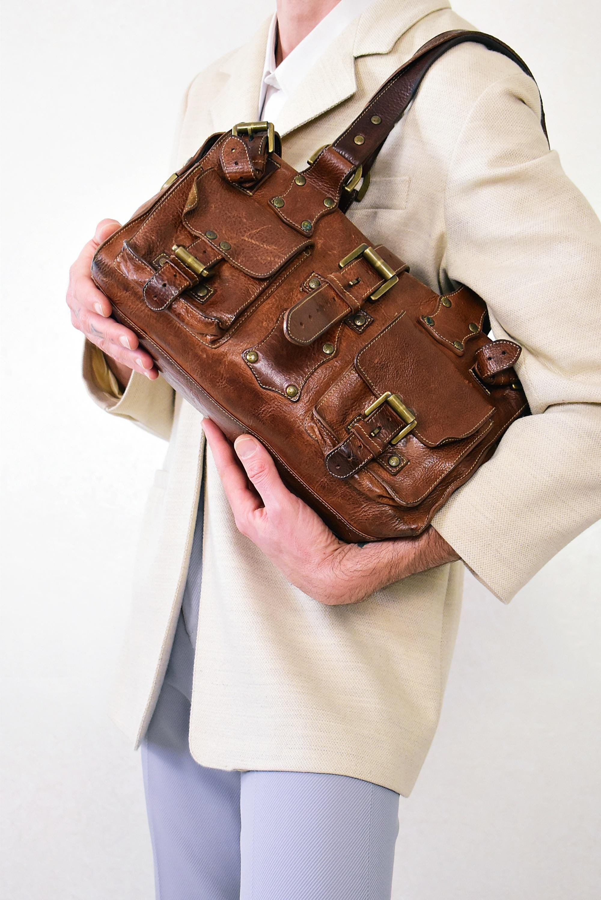 Mulberry Roxanne Oak Darwin Leather Bag: 2003 Pre-medal Edition