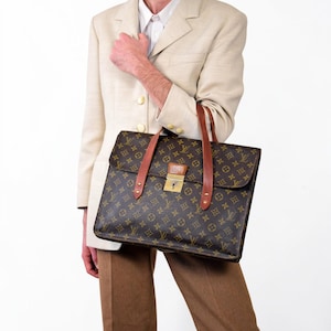Vintage Louis Vuitton Monogram Briefcase | Classic 70s LV Work Document Bag Made in France