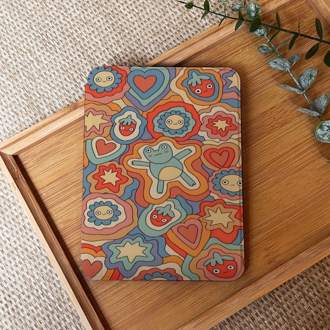 Frog Collage Kindle Case With Hand Strap for Paperwhite 12th Case ...