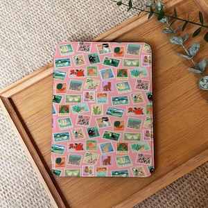 Stamp Collage Kindle Case With Hand Strap For Paperwhite 12th Case, Kindle 2024, Paperwhite 6.8&quot; Kindle 6&quot; 10th 11th Generation Case Cover