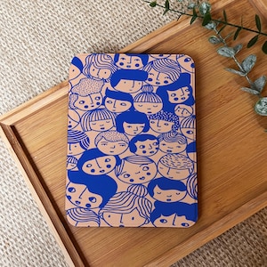 Blue Head Collage Kindle Case With Hand Strap For Paperwhite 12th Case, Kindle 2024, Paperwhite 6.8&quot; Kindle 6&quot; 11th Generation Case Cover
