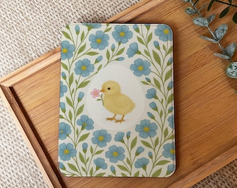Flower Chicken Collage Kindle Case With Hand Strap For Paperwhite 12th Case, Kindle 2024, Paperwhite 6.8" Kindle 6" Generation Case Cover