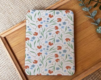 フラワーコラージュ Kindle ケース（ハンドストラップ付き） Paperwhite 12th ケース、Kindle 2024、Paperwhite 6.8インチ Kindle 6インチ 10th 11世代用ケースカバー