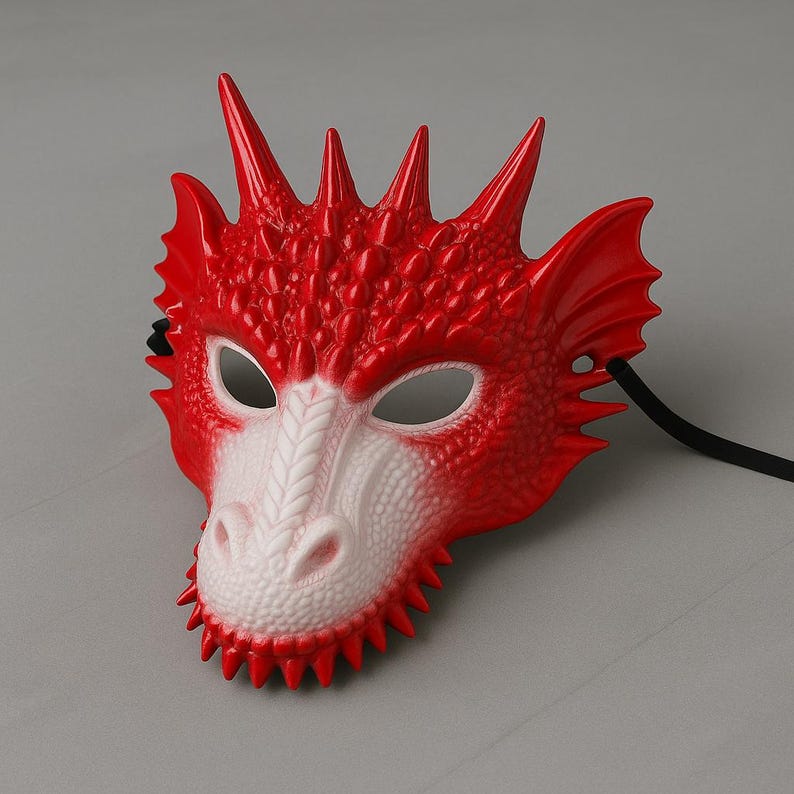 3D Dragon Face Mask – Colorful Dragon Headgear for Cosplay, Costume ...