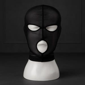 Lace Rave Mask – Gothic Balaclava Face Cover for Cosplay, Festival, Carnival, Pole Dance, Party, or Themed Costume Events, Unisex Accessory.