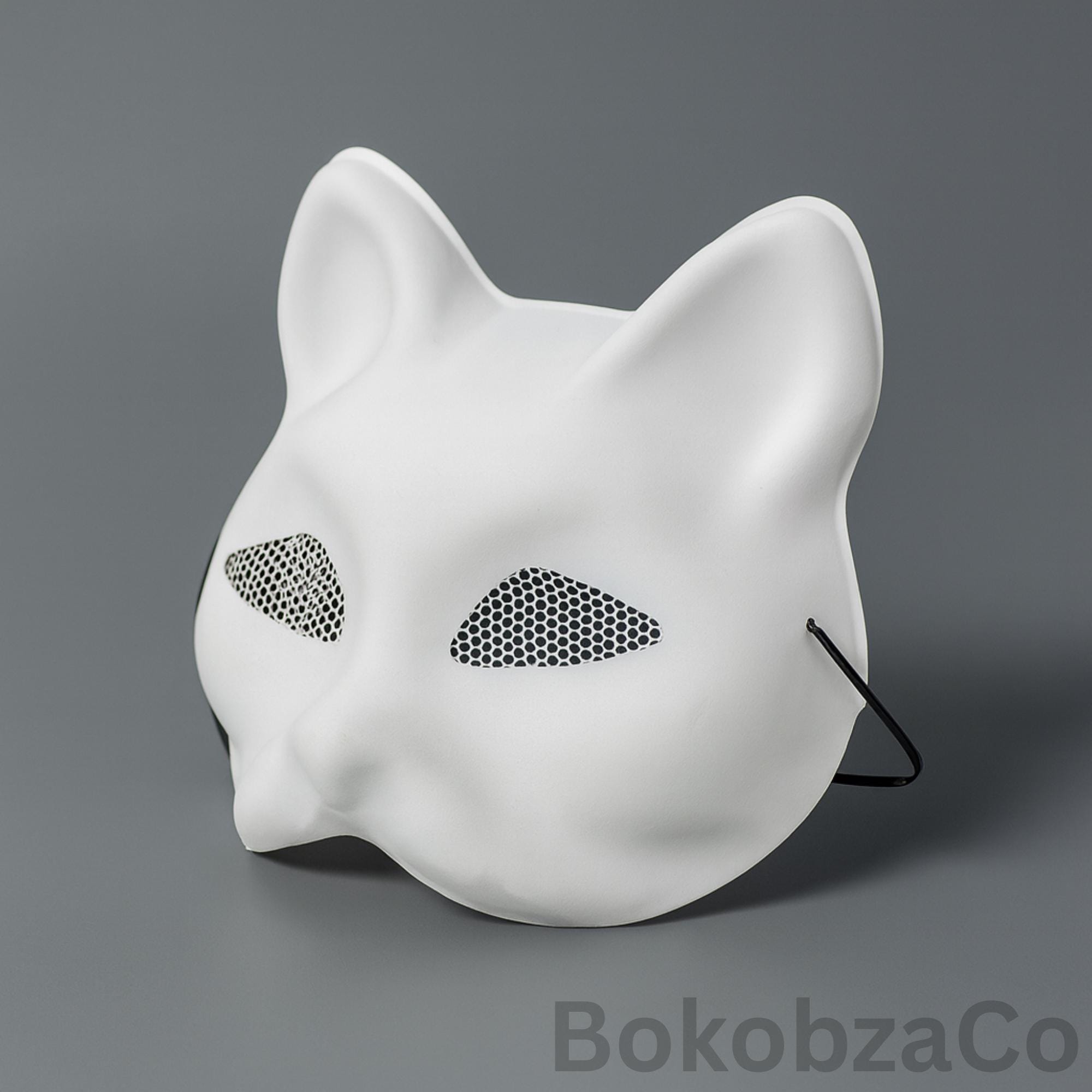 Waterproof White Blank Animal Mask, Plastic Cat Dog Puppy Costume Base ...