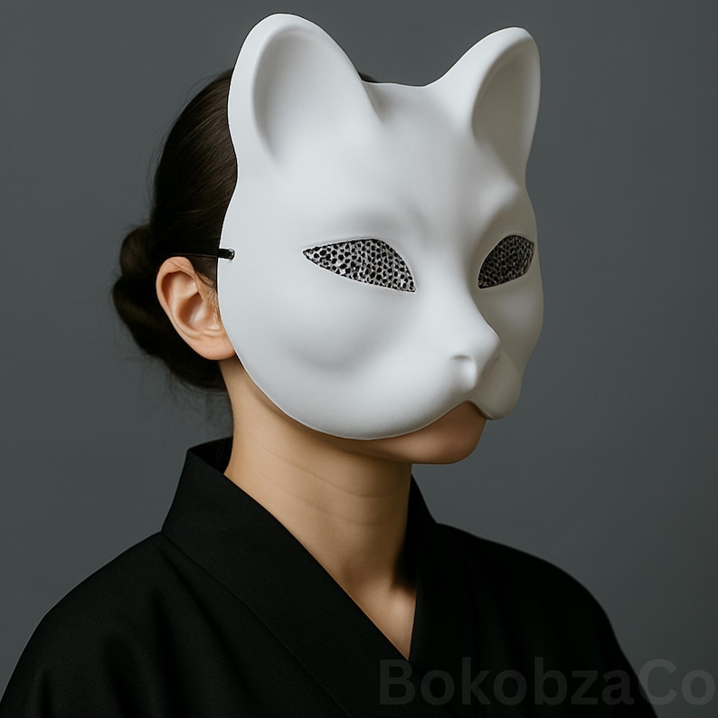 Waterproof White Blank Animal Mask, Plastic Cat Dog Puppy Costume Base ...