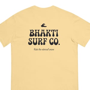 Premium Bhakti Surf Co. T-Shirt | Devotional Surf Tee | Spiritual Streetwear | Hare Krishna Beach Vibes | Krishna Clothing | Iskcon t-shirt