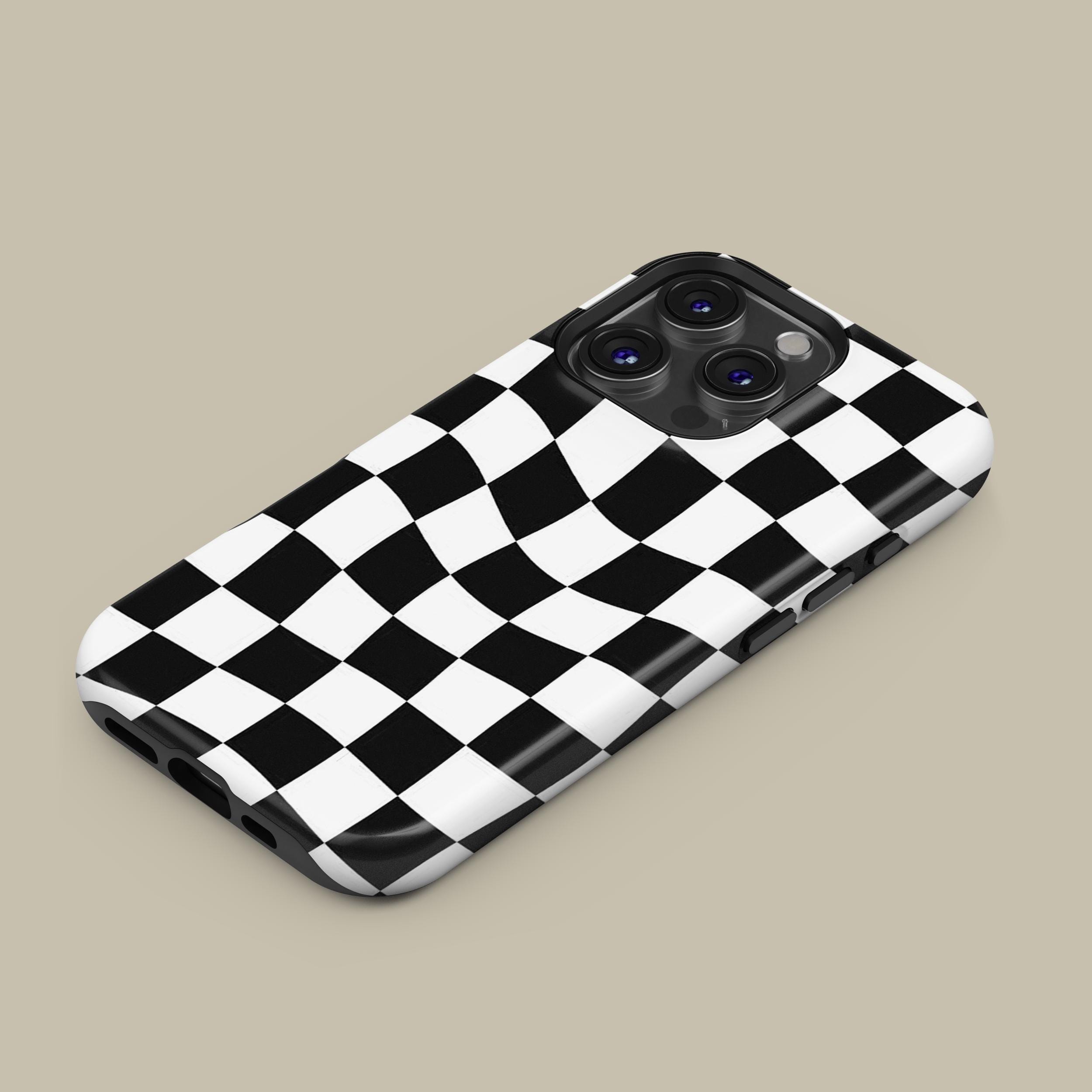 Custom Color Phone Distorted Checkerboard Custom Color Phone Case for iPhone 17 16 ...