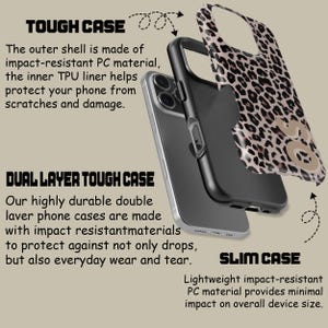 Custom Monogram Leopard Phone Case for iPhone 18 17 16 15 14 13 Pro Max Plus, Personalized Protective Cover for Samsung Galaxy S24 S25 S26 image 7