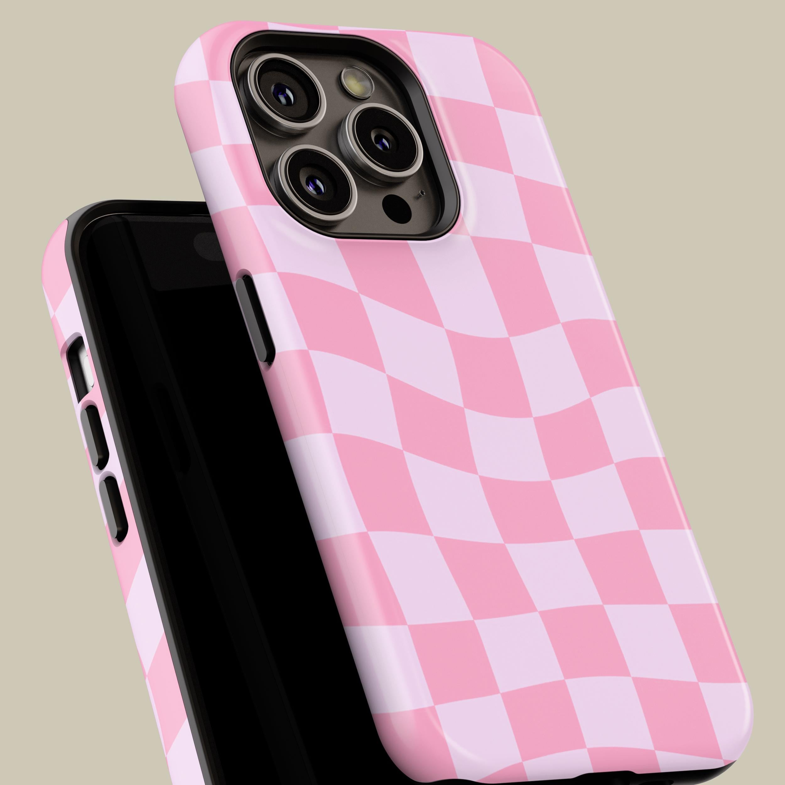 Custom Color Phone Distorted Checkerboard Custom Color Phone Case for iPhone 17 16 ...