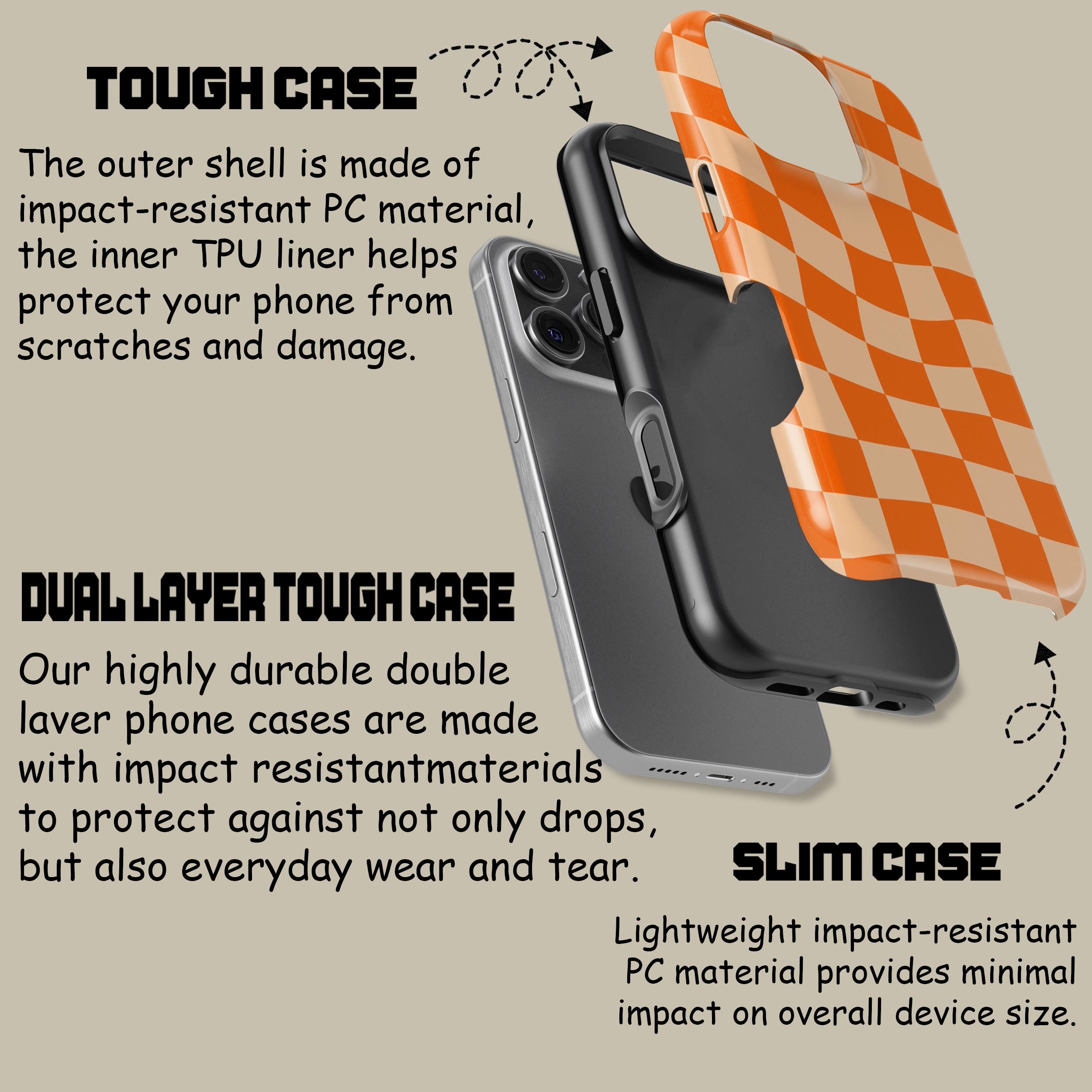 Custom Color Phone Distorted Checkerboard Custom Color Phone Case for iPhone 17 16 ...