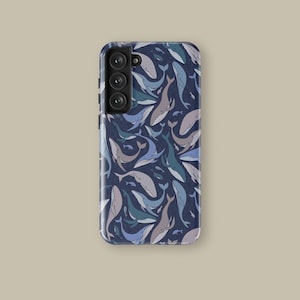Ocean Whale Phone Case for iPhone 16 15 14 13 12 11 Pro Mini Max, Whale Print Protective Cover for Samsung Galaxy S21 S22 S23 S24 S25 Ultra