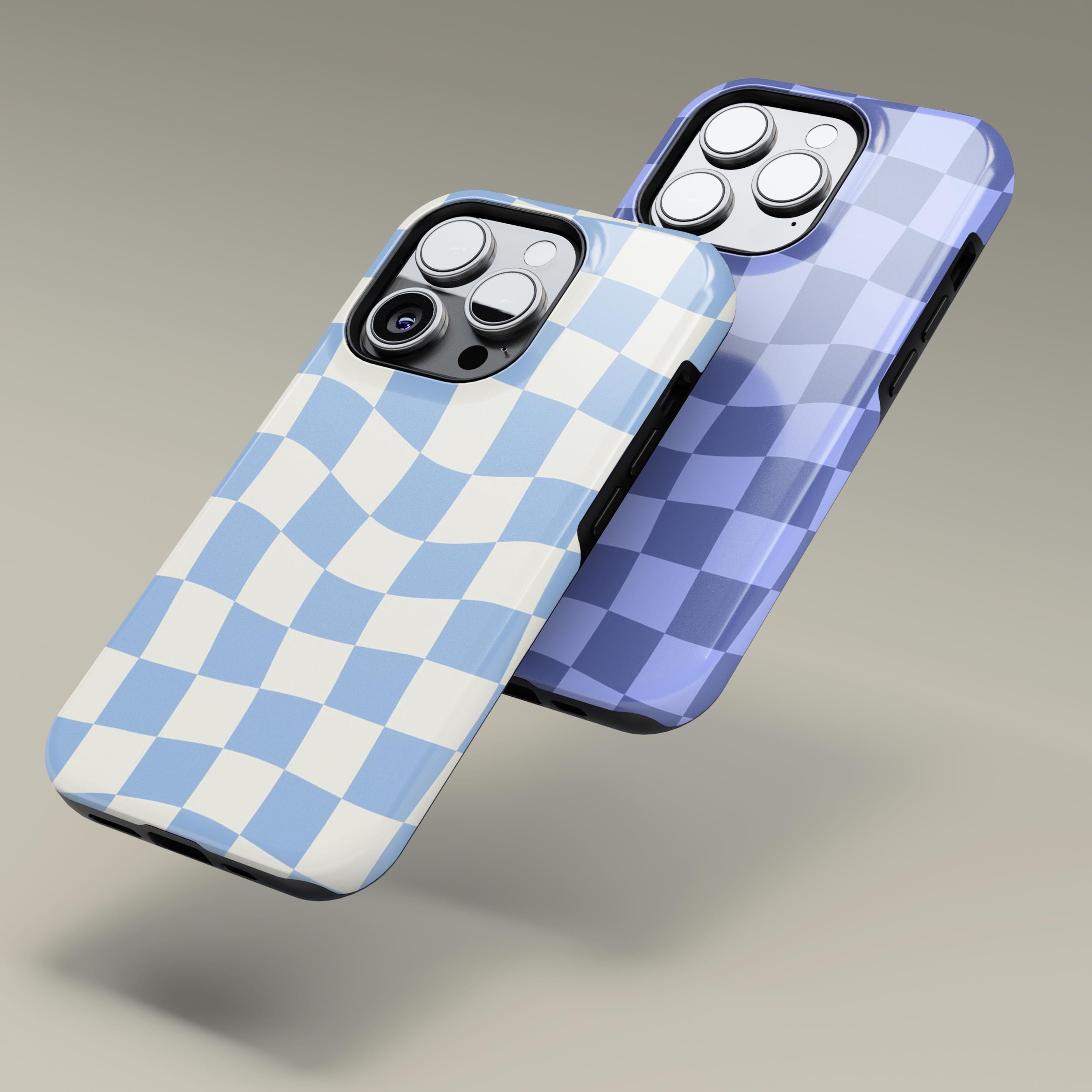 Custom Color Phone Distorted Checkerboard Custom Color Phone Case for iPhone 17 16 ...